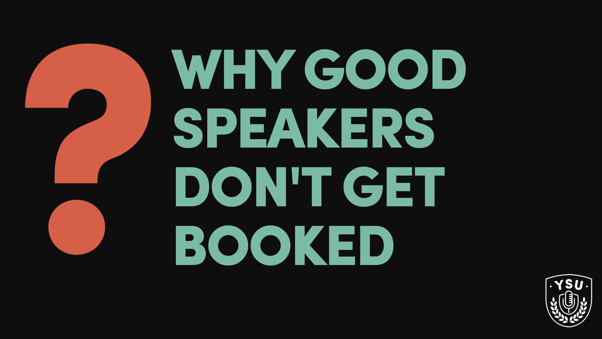 Why Good Speakers Don T Get Booked Cracking The Code